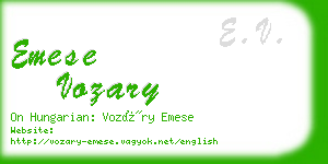 emese vozary business card